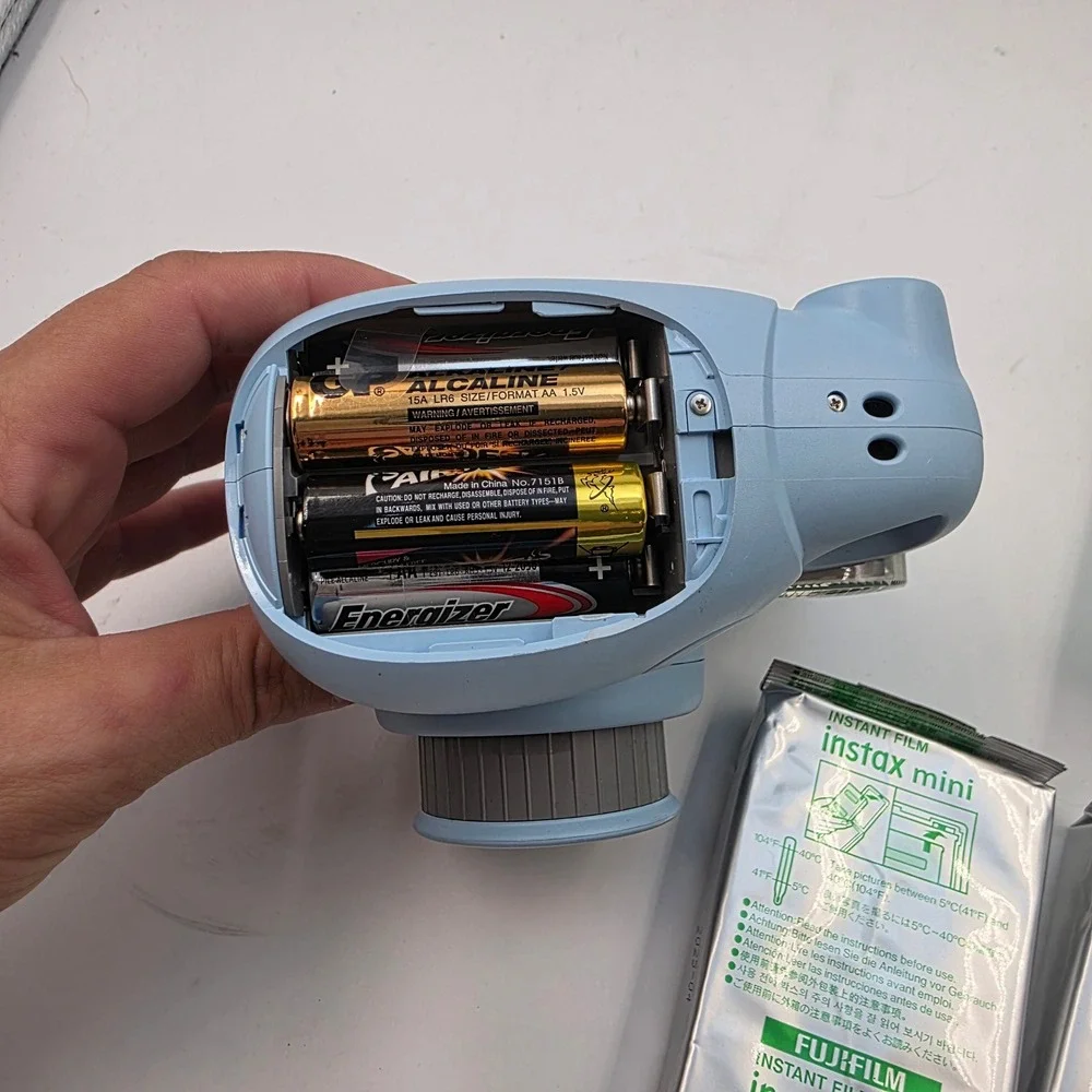 Fujifilm Instax Mini 7+ Instant Film Camera Light Blue with 20 Exposures Film A1